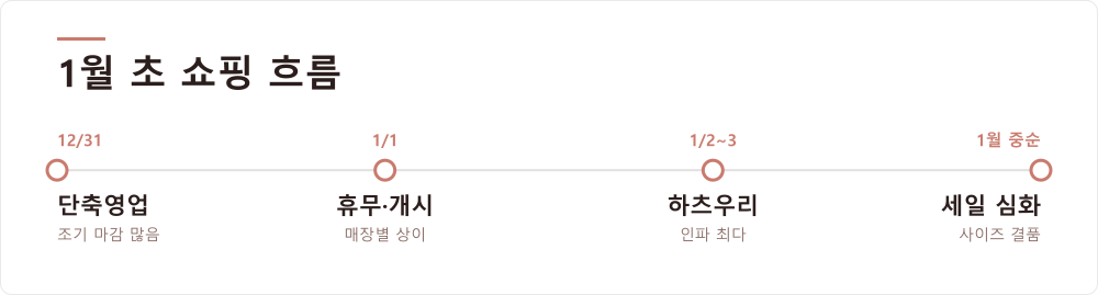 1월 초 쇼핑 흐름